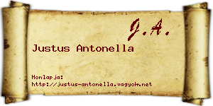 Justus Antonella névjegykártya